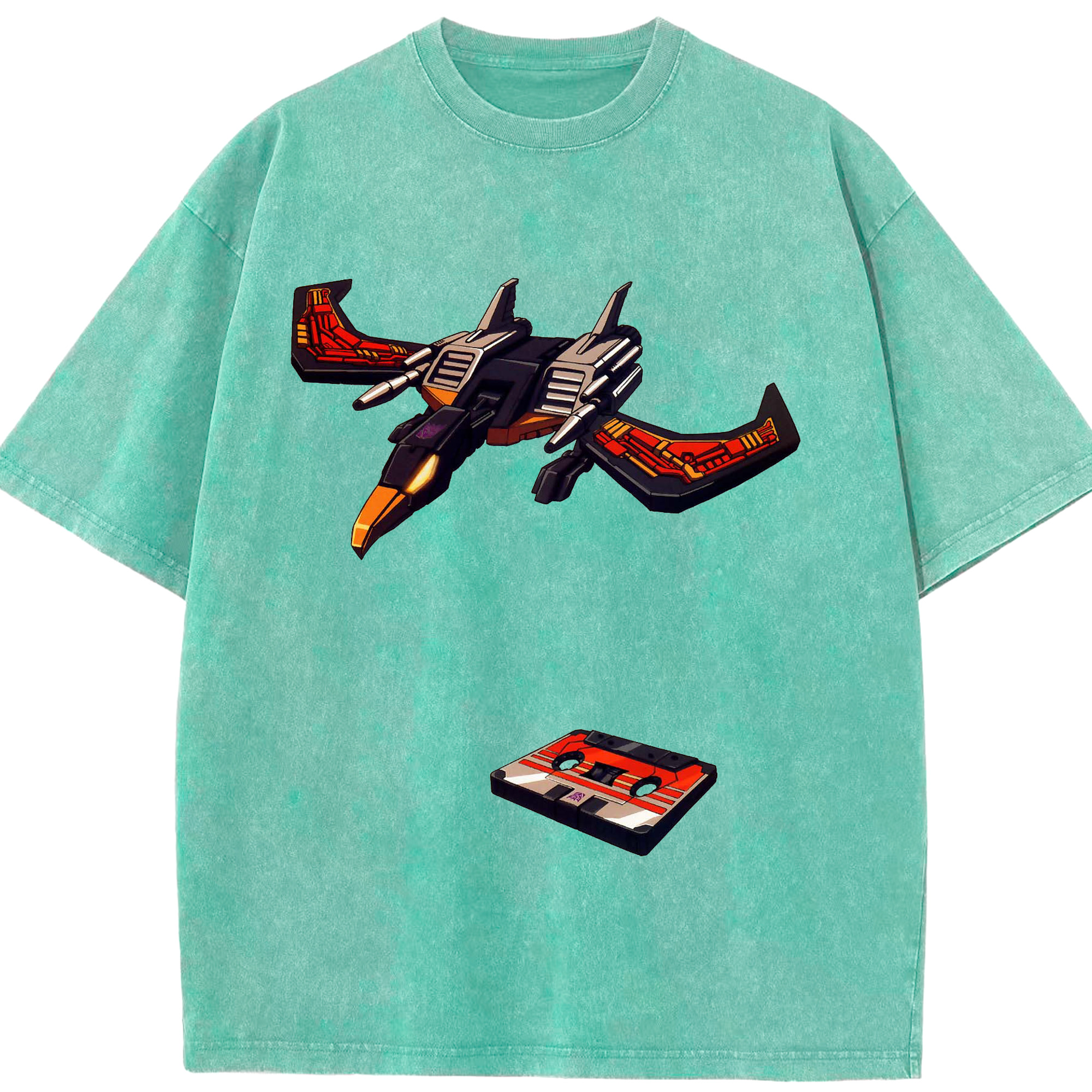 （画像用）  綿100% ヴィンテージ風 半袖Tシャツ（フロントプリント）